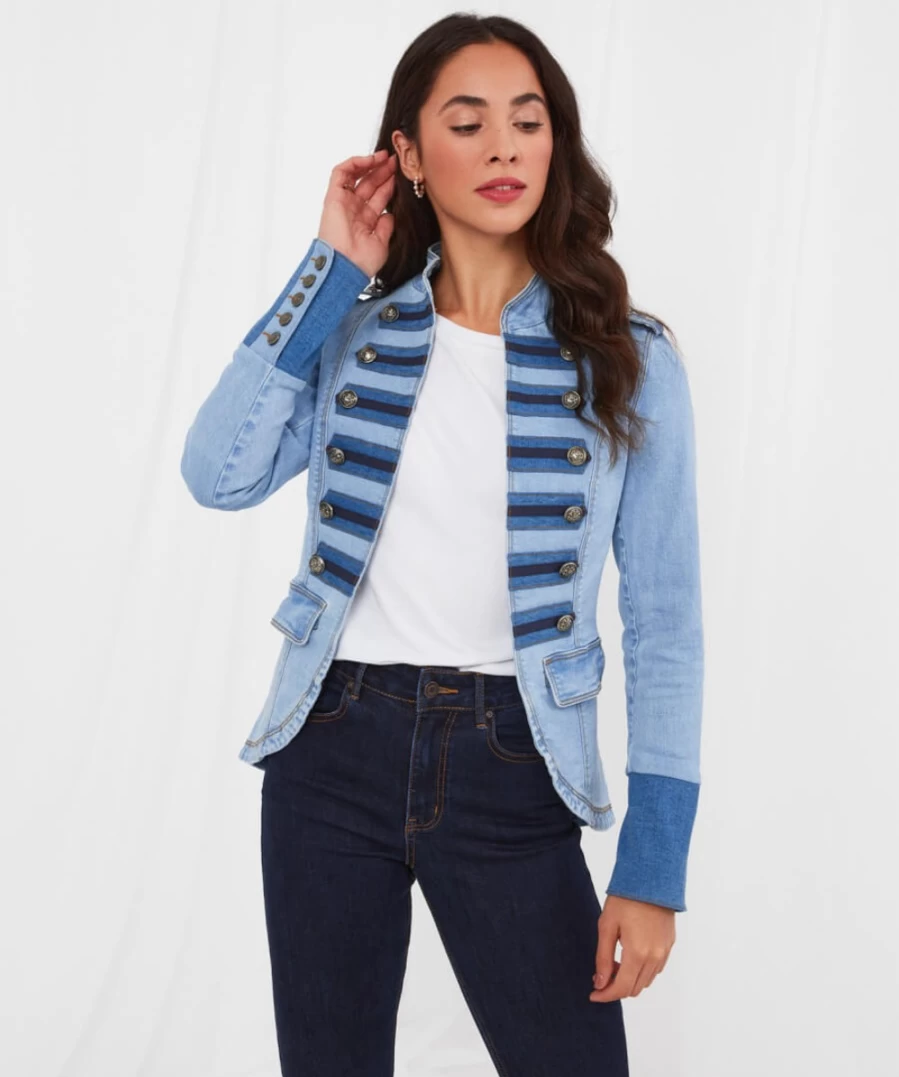 Joe Browns Women's Blue Military Marta Denim Jacket - Stylish Casual Outerwear