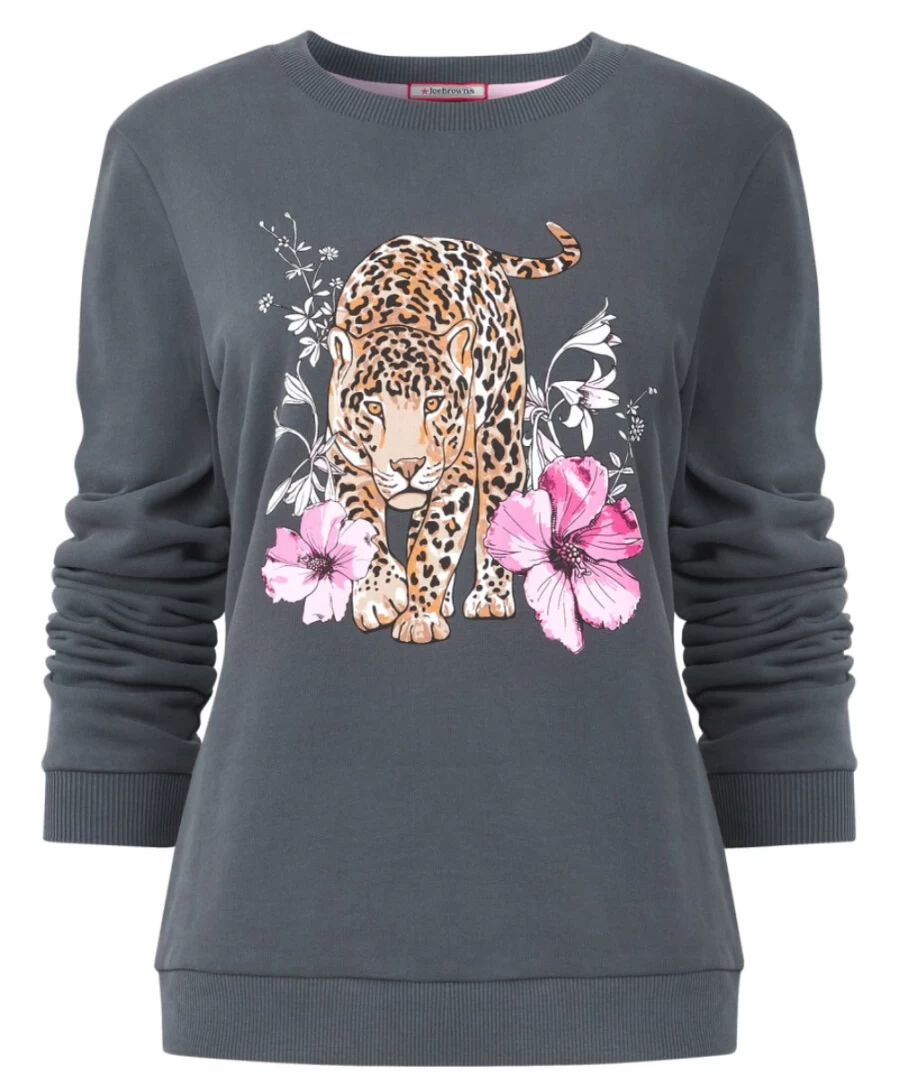 Joe Browns Women's Grey Wild At Heart Sweatshirt - Cozy Casual Pullover
