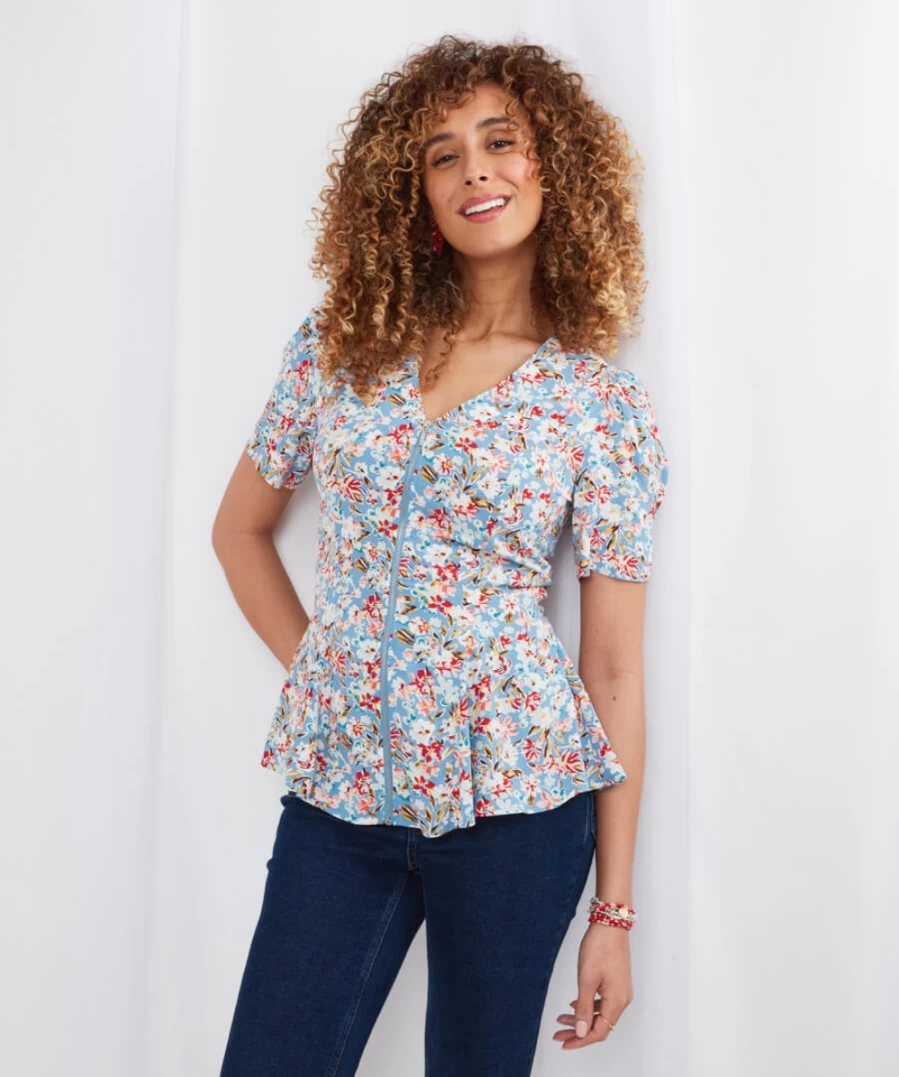 Joe Browns Women's Multi Color Floral Print Dancing Florals Top