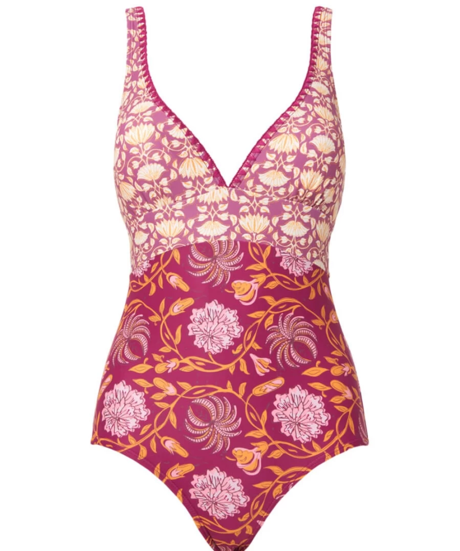 Joe Browns Women's Raspberry Multi Boho Swimsuit - Mexicano Style Beachwear