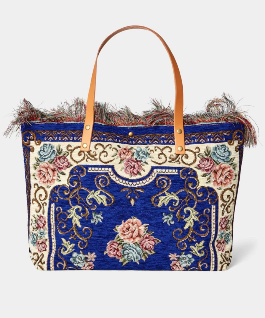 Joe Browns Women's Blue Basilica Carpet Handbag - Stylish Church-Inspired Tote