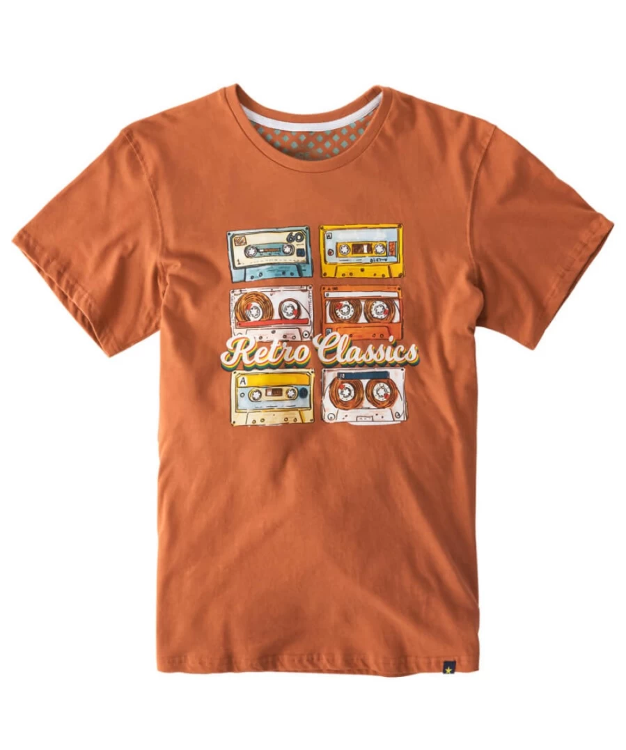 Joe Browns Men's Retro Sounds Tee in Tobacco - Vintage Inspired Graphic T-Shirt