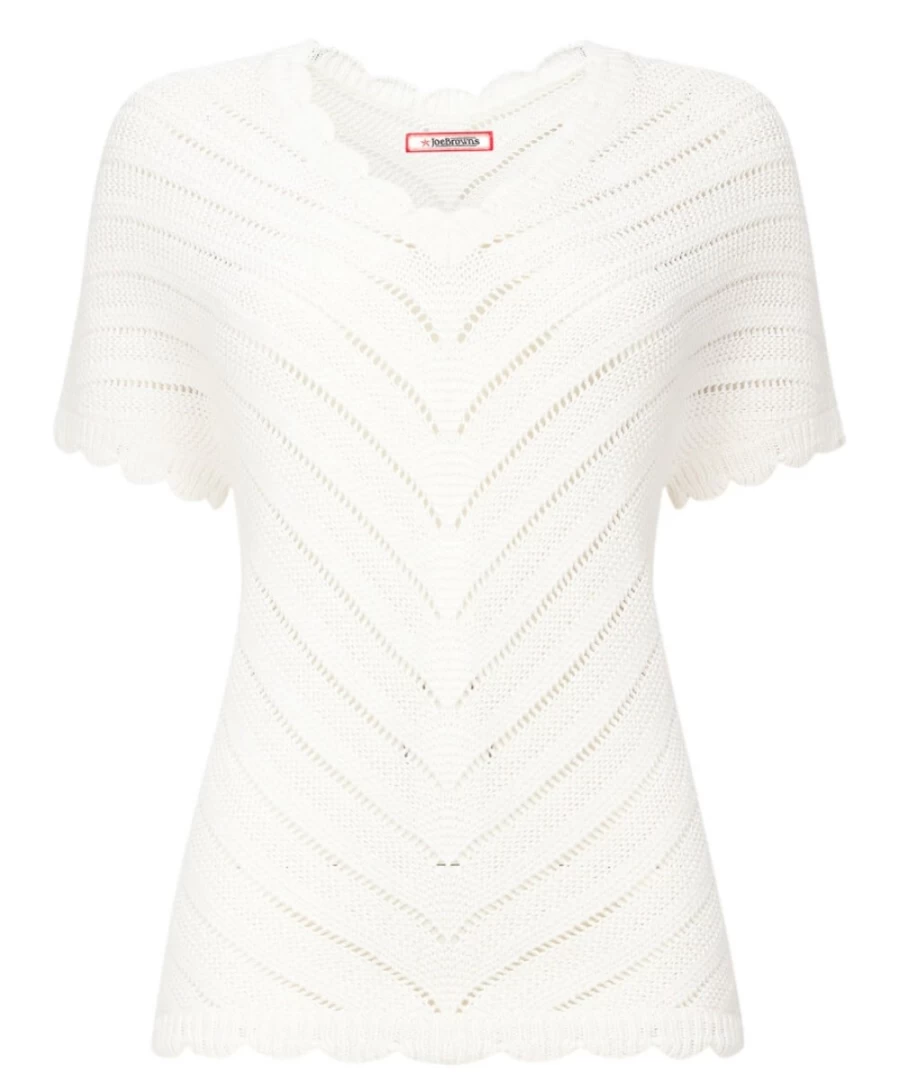 Joe Browns Women's Cream Knitted Summer Essential Top
