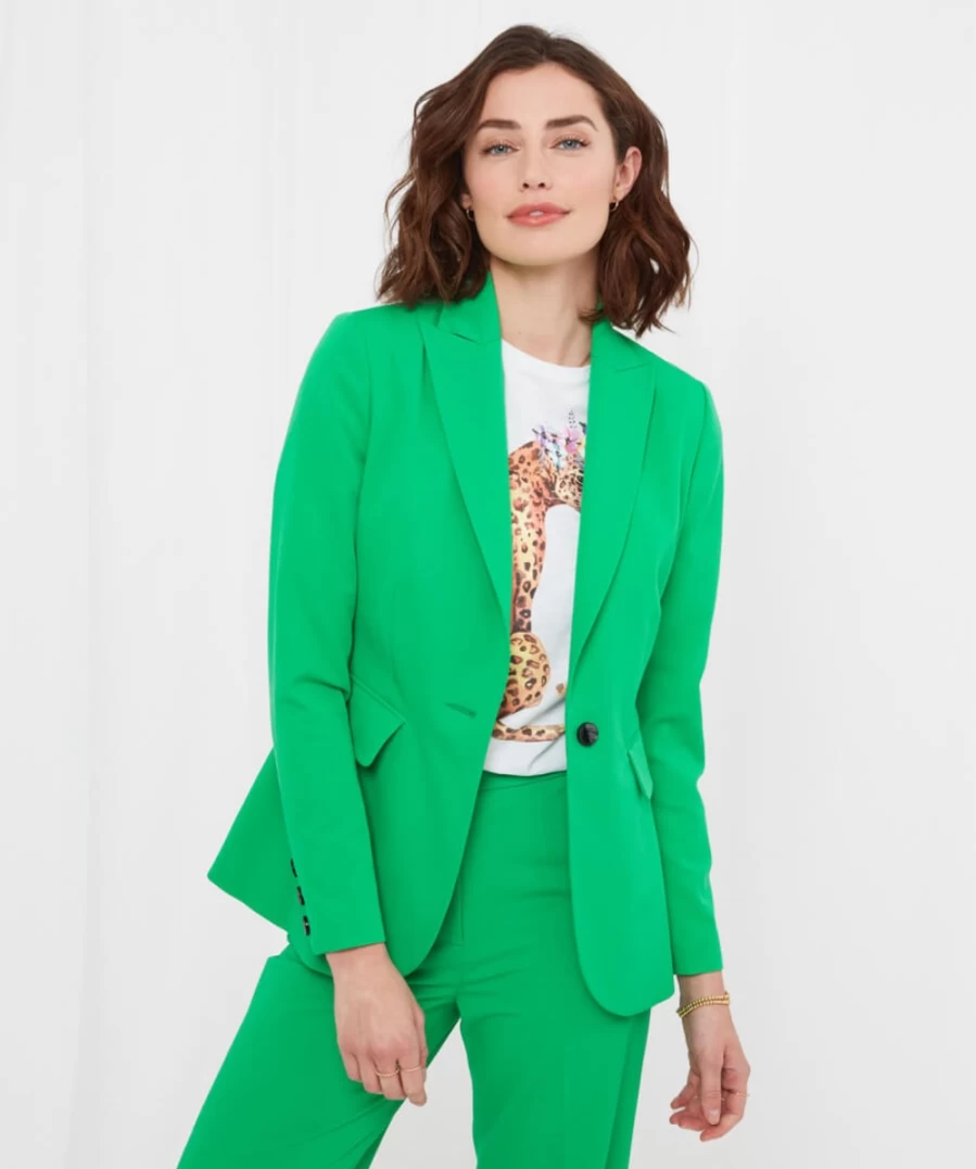 Joe Browns Women's Green Statement Suit Jacket - Sally's Bold Blazer for Elegant Outfits