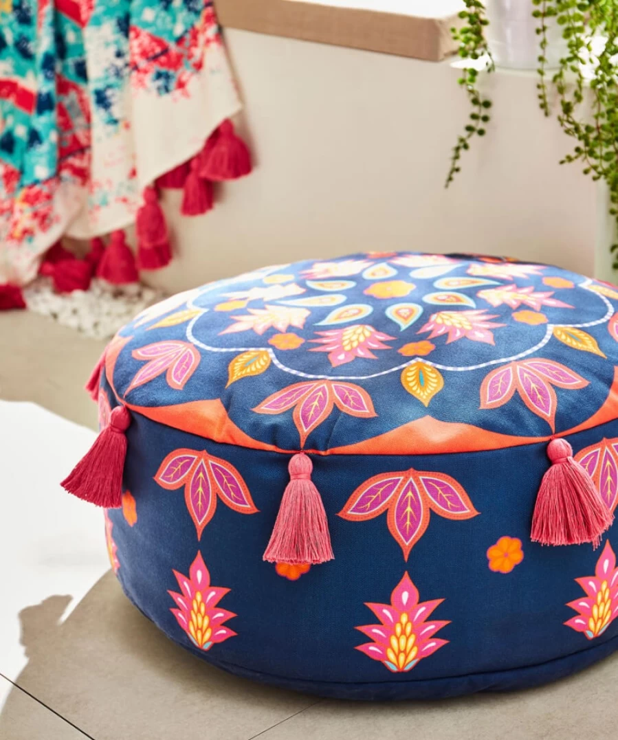 Joe Browns Multi-Colored Fabulous Florals Outdoor Floor Cushion - Waterproof Garden Seat Pad