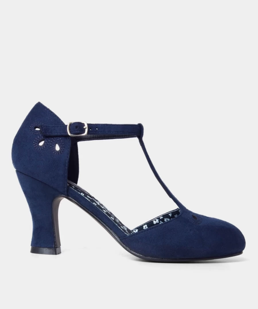 Joe Browns Women's Navy Sweet Escape T-Bar Shoes - Stylish Comfort for Everyday Wear