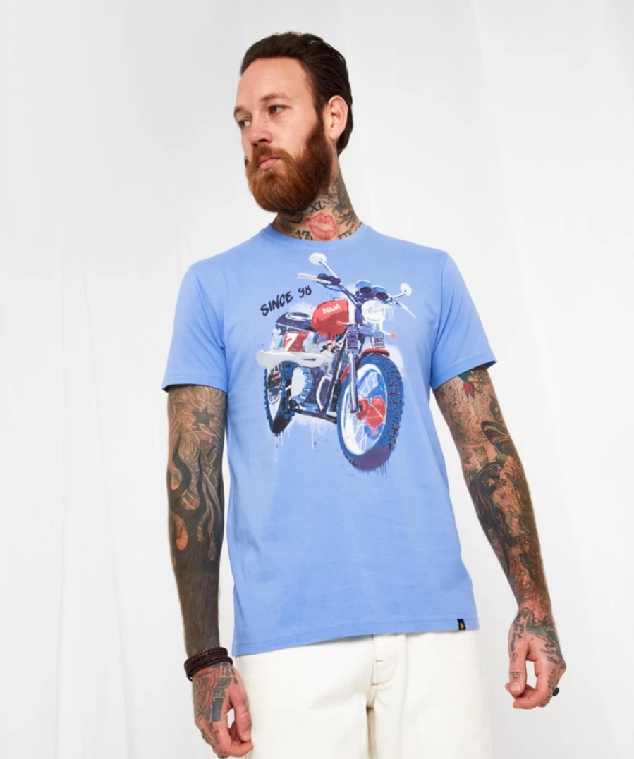 Joe Browns Men's Blue "Too Hot To Handle" Graphic Tee