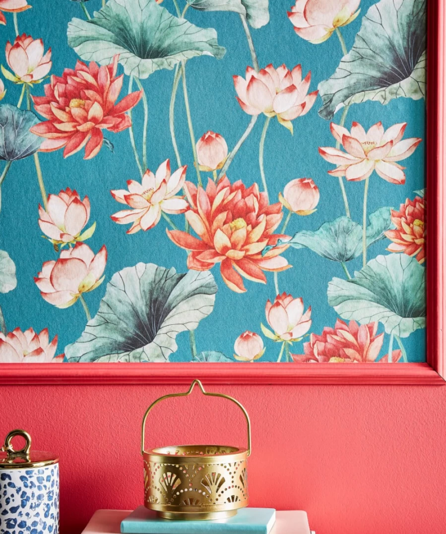Joe Browns Lavish Lotus Floral Wallpaper in Multi-Color for Elegant Home Decor
