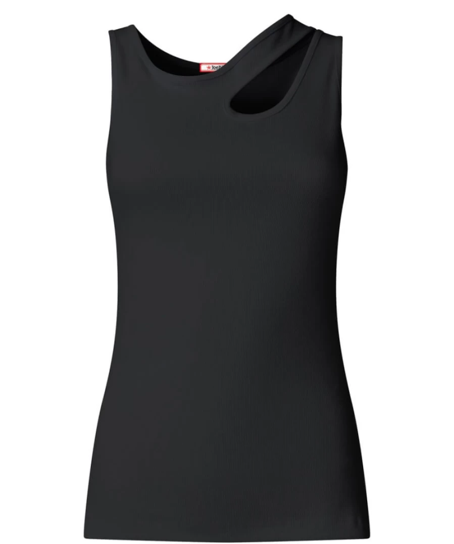 Joe Browns Women's Black Cutaway Rib Vest - Stylish Sleeveless Top