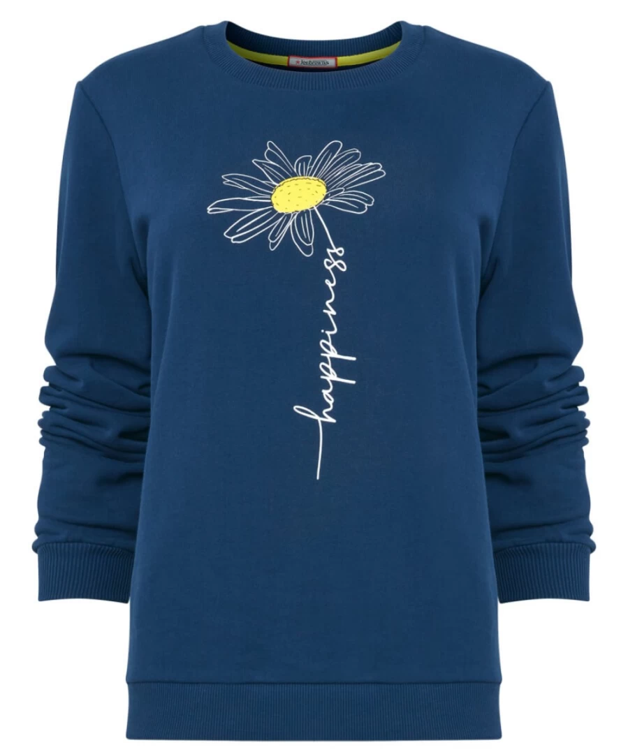 "Joe Browns Women's Blue Happiness Sweatshirt - Comfortable & Stylish Pullover"