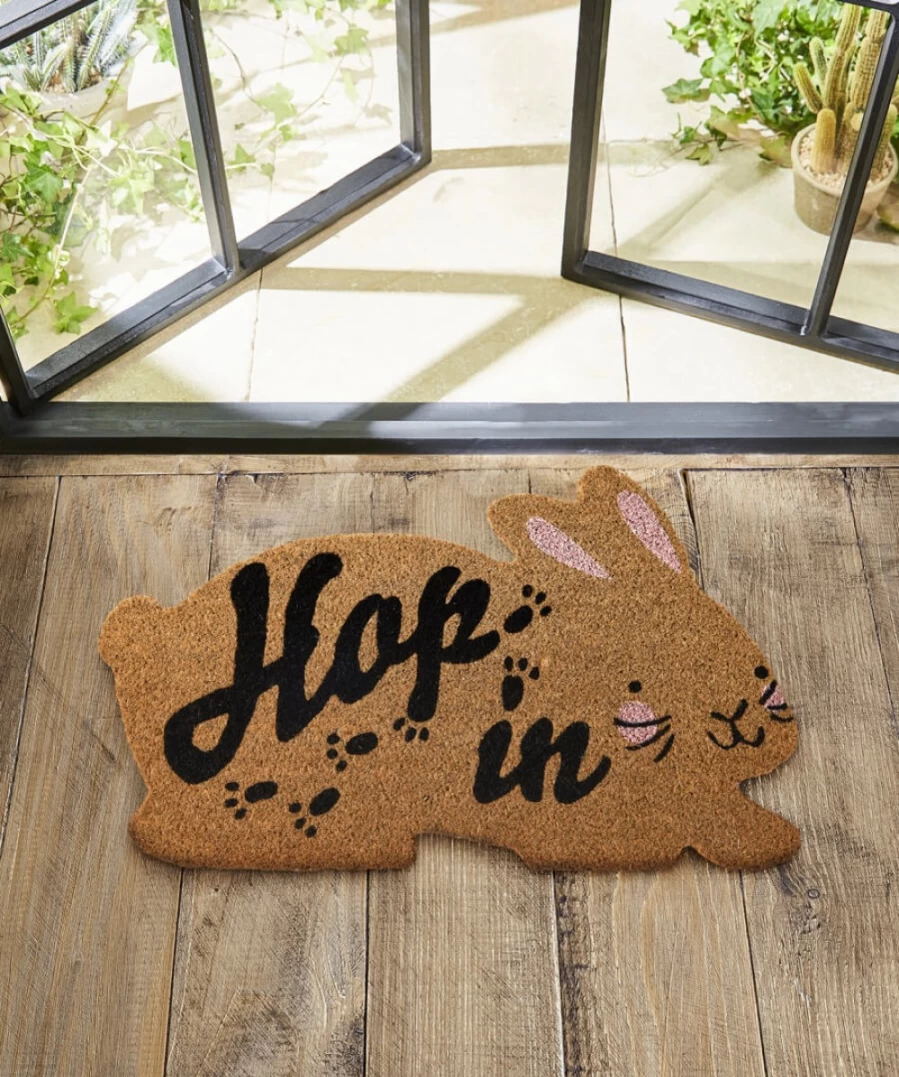 "Joe Browns Hop In Bunny Doormat - Colorful Multi Design Welcome Mat"