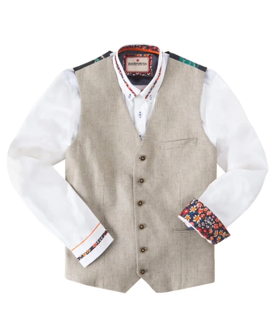 Joe Browns Men's Oatmeal Waistcoat – Summer Stand Out Style